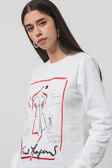 Karl Lagerfeld Kerek nyakú mintás pulóver női