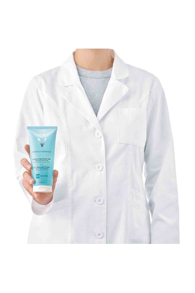 Vichy Gel de curatare cu vitamina B3  Purete Thermale cu efect revigorant potrivit pentru pielea sensibila, 200 ml Femei