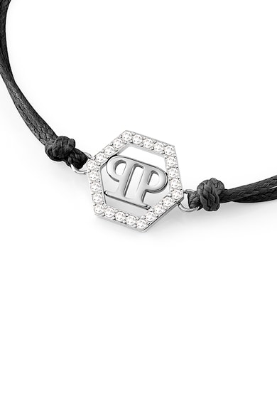 Philipp Plein Csúszócsomós karkötő logós charmmal női