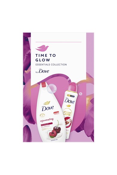 Dove ajándék szett: Dove Fiatalító tusfürdő, 250 ml + Dove Gránátalma & Lemon Verbena dezodor spray, 150 ml női