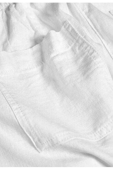 NEXT Pantaloni scurti albi din amestec de in Femei