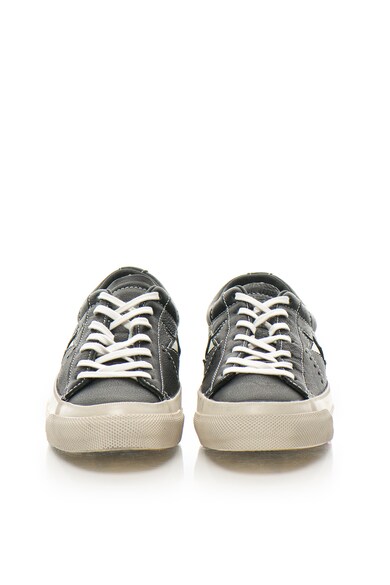 Converse Tenisi negri de piele cu aspect uzat One Star Femei