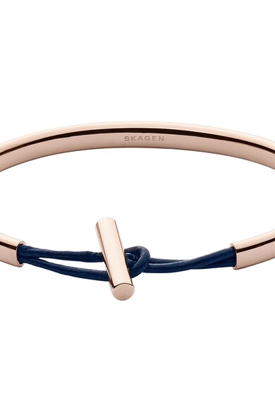 Skagen Bratara auriu rose cu bleumarin 0 Femei