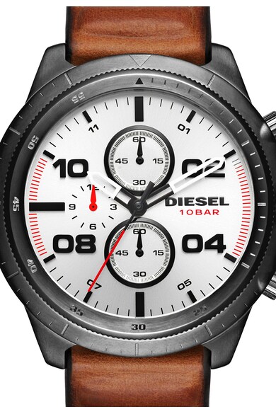 Diesel Ceas cronograf maro cu gri hematit Padlock 0 Barbati