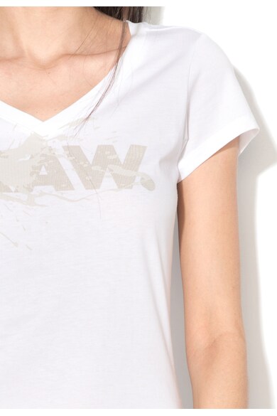 G-Star RAW Tricou slim fit alb cu text Seriga Femei