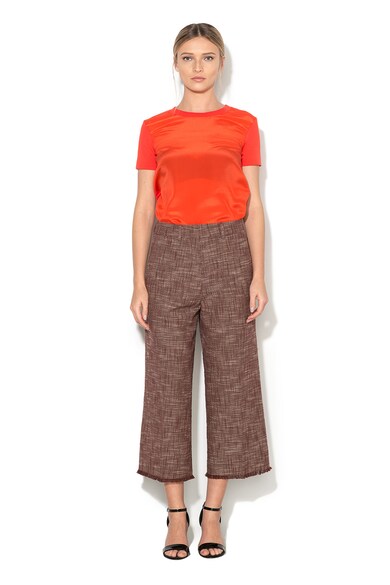 Sportmax Code Pantaloni crop maro melange cu croiala ampla Hamburg Femei