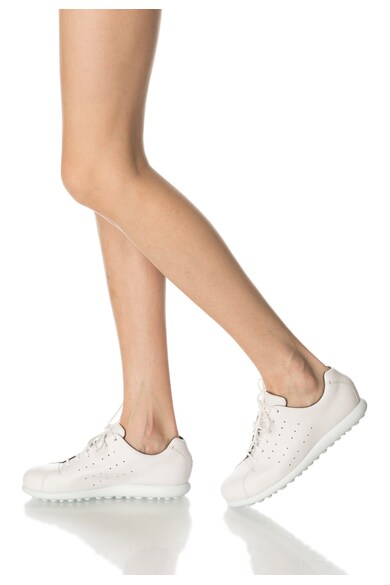 Camper Pantofi sport albi de piele Pelotas Femei
