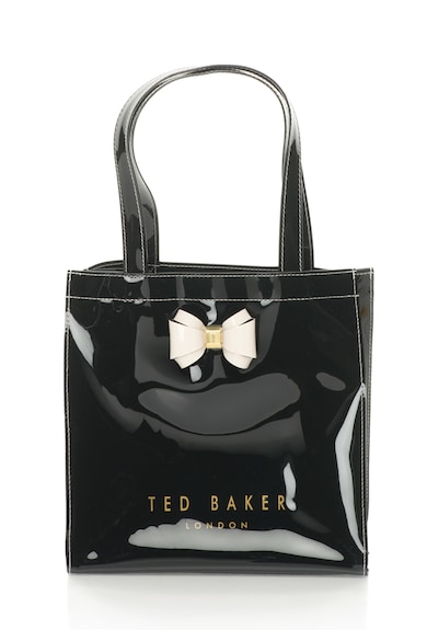 Ted Baker Geanta tote mica neagra cu detalii albe Aracon Femei