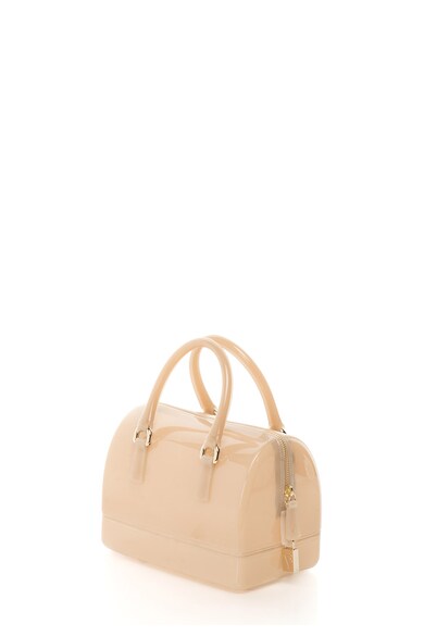 Furla Geanta bowler mica maro taupe deschis cauciucata Candy Femei