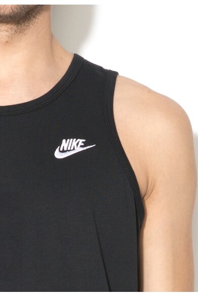 Nike Top negru cu logo alb brodat Barbati