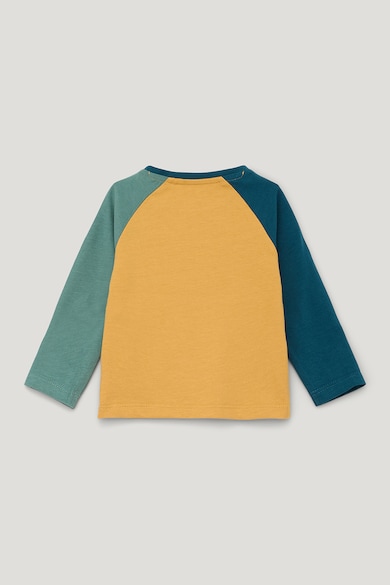 s.Oliver Памучна блуза с дизайн с цветен блок Момичета