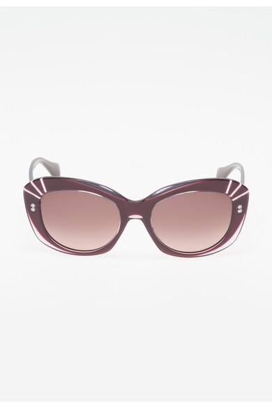 Alexander Mcqueen Ochelari de soare violet cu insertii transparente Femei