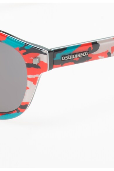 Dsquared2 Ochelari de soare rosu si verde cu model camuflaj Femei