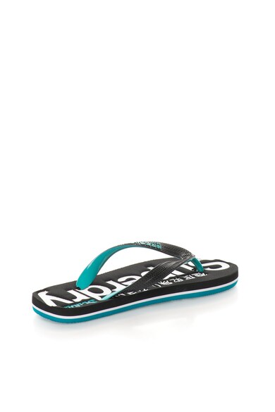 SUPERDRY Papuci flip-flop negru cu turcoaz Scuba Femei