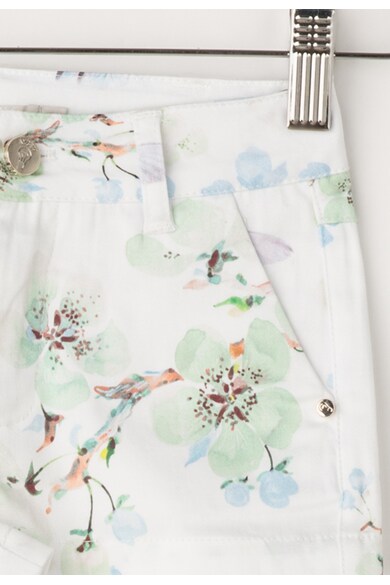 Aygey Pantaloni scurti albi cu imprimeu floral Fete