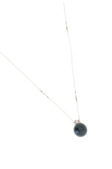 Perles Addict Colier argintiu cu perla neagra Femei