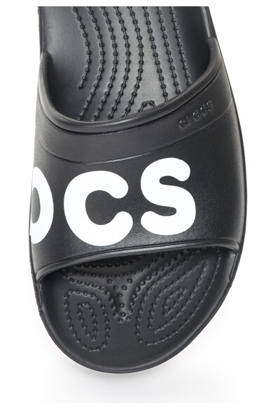 Crocs Papuci negru si alb cu logo Classic Barbati