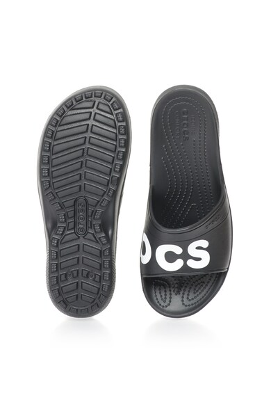 Crocs Papuci negru si alb cu logo Classic Femei