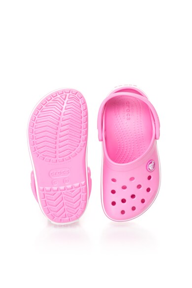 Crocs Saboti slingback usori roz cu alb Crocband™ Baieti