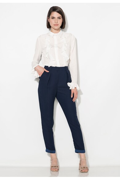 Zee Lane Collection Pantaloni conici crop bleumarin Femei