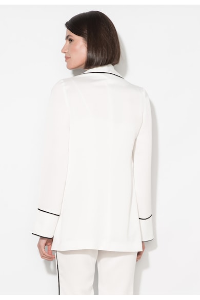 Zee Lane Collection Бяло сако без закопчаване с черни детайли Жени