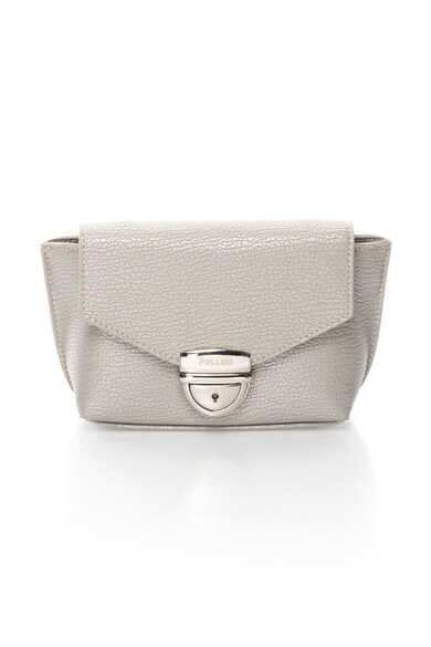 Pollini Geanta crossbody argintiu deschis cu bareta alba Femei