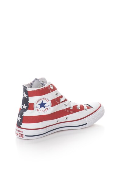 Converse Unisex Fehér & Piros Magas Szárú Cipő USA Zászlós Mintával női