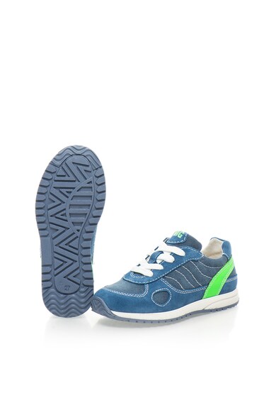Primigi Pantofi sport in nuante de albastru cu verde neon Baieti