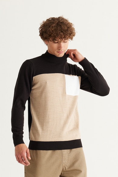 AC&Co Фино плетен пуловер с джоб Мъже