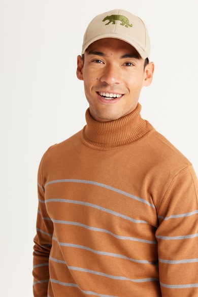 AC&Co Фино плетен пуловер с поло Мъже