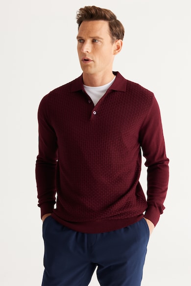 AC&Co Фино плетен пуловер с цепка с копчета Мъже