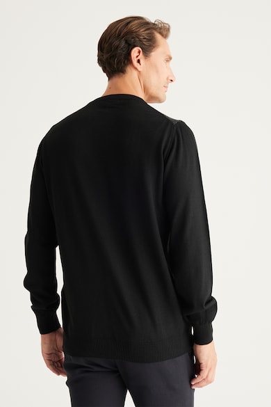AC&Co Colorblock dizájnú pulóver kerek nyakrésszel férfi