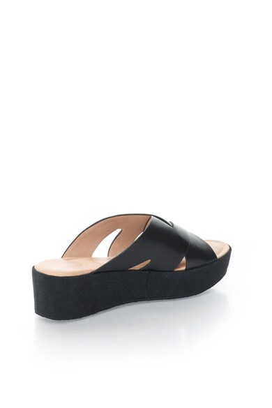 Gant Papuci wedge negri de piele Judith Femei