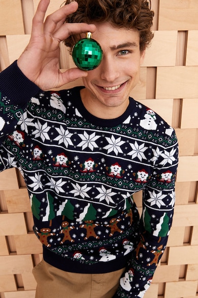 LC WAIKIKI Karácsonyi mintás pulóver férfi