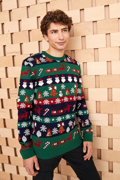 LC WAIKIKI Karácsonyi mintás pulóver férfi
