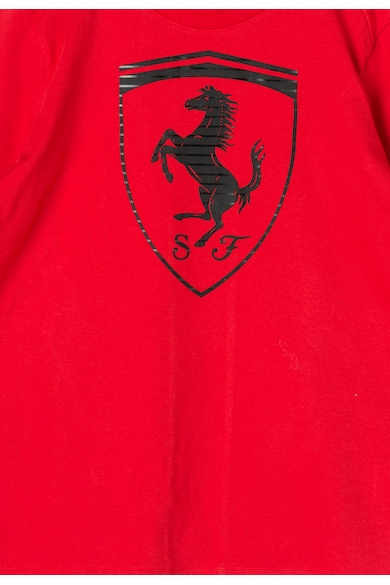 Puma Tricou rosu cu negru cu imprimeu Ferrari Big Shield Baieti