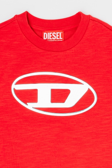 Diesel Pulóver kontrasztos logóval Fiú