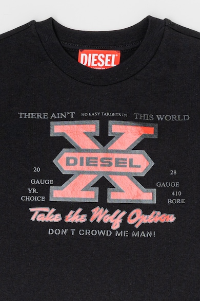 Diesel Тениска с овално деколте и лого Момчета
