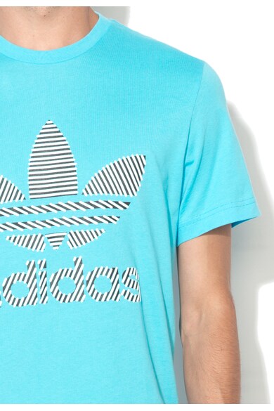 adidas Originals Tricou albastru aqua cu imprimeu logo Barbati