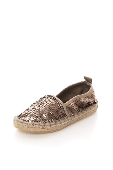 Colors of California Espadrile maro bronz cu paiete Chespa Fete