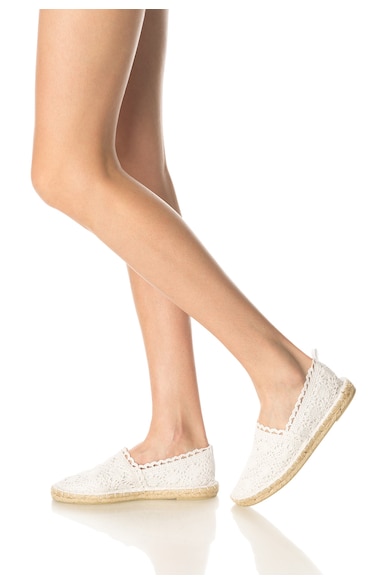 Colors of California Espadrile albe crosetate Chespa Femei