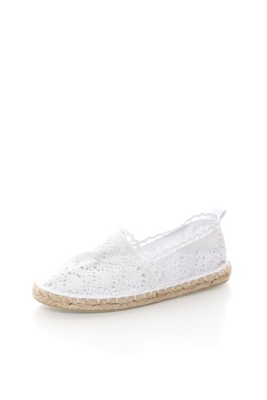 Colors of California Espadrile albe crosetate Chespa Femei