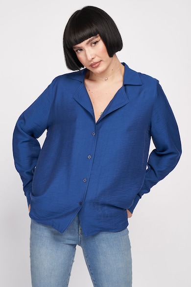 KVL by KENVELO Bő fazonú egyszínű ing női