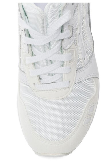 Asics Pantofi sport albi cu insertii de piele Gel Lyte III Barbati