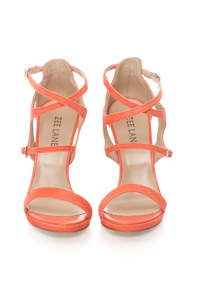 Zee Lane Велурени сандали в корал с ток стилето Жени