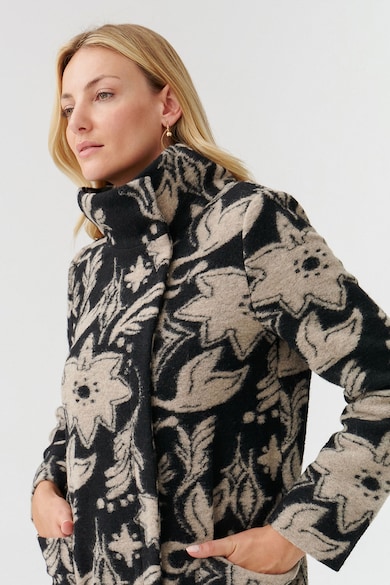 Tatuum Nedisa virágmintás gyapjútartalmú kabát női