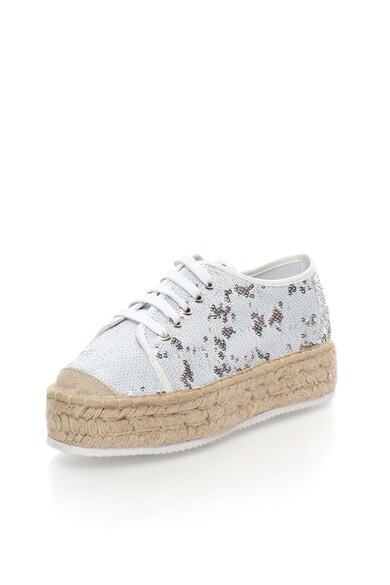 Francesco Milano Espadrile flatform cu paiete reversibile Femei