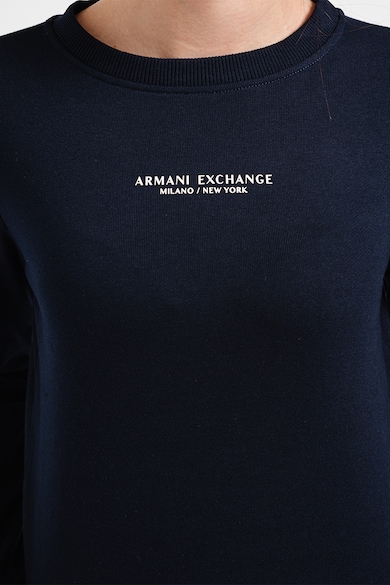ARMANI EXCHANGE Kerek nyakú logómintás pulóver női
