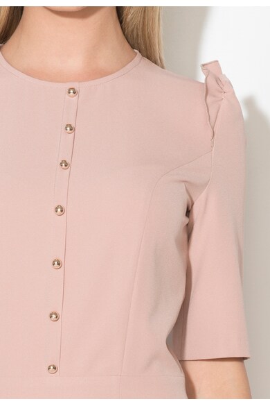 Zee Lane Collection Розова среднодълга рокля със златисти копчета Жени