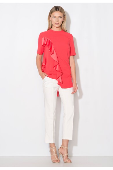 Zee Lane Collection Асиметрична блуза в корал с набирания Жени
